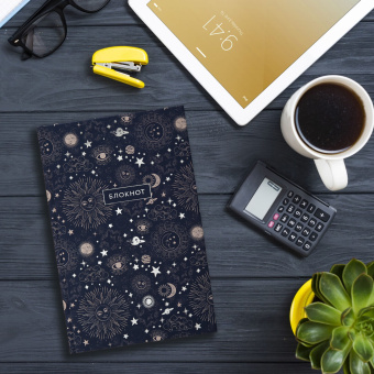 Блокнот А5 134х206 мм, 80 л., твердый, клетка, тиснение фольгой, STAFF, "Blue sky", 111612 за 154 ₽. Блокноты в книжном переплете. Доставка по России. Без переплат!