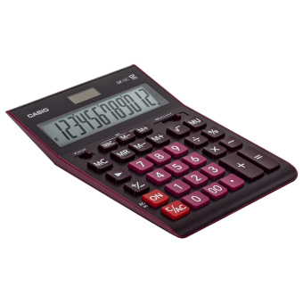 Калькулятор настольный CASIO GR-12С-WR (210х155 мм), 12 разрядов, двойное питание, БОРДОВЫЙ, GR-12C-WR-W-EP за 1 832 ₽. Калькуляторы настольные. Доставка по России. Без переплат!