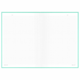 Блокнот БОЛЬШОЙ ФОРМАТ 200х290 мм, А4, 80 л., твердый, клетка, BRAUBERG "Minimal", мятный, 116435 за 303 ₽. Блокноты в книжном переплете. Доставка по России. Без переплат!