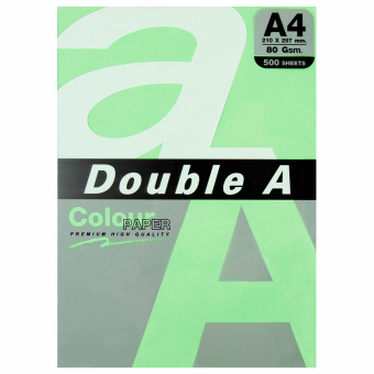 Бумага цветная DOUBLE A, А4, 80 г/м2, 500 л., пастель, зеленая за 1 181 ₽. Бумага цветная форматная. Доставка по России. Без переплат!