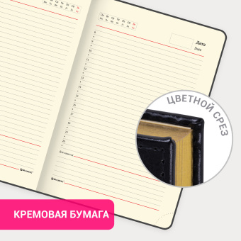 Ежедневник недатированный А5 138х213 мм BRAUBERG "FLAME", под кожу, 160 л., черный, золотой срез, 113426 за 708 ₽. Ежедневники с покрытием "под кожу и ткань". Доставка по России. Без переплат!