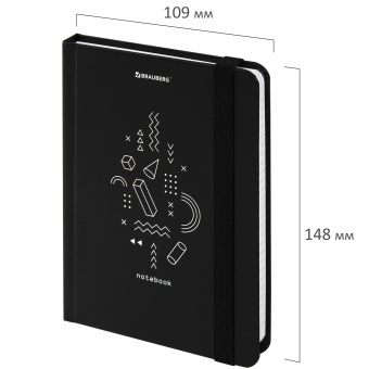 Блокнот с резинкой в клетку 96 л., МАЛЫЙ ФОРМАТ А6 (109х148 мм), твердая обложка, BRAUBERG, "Elements", 113736 за 161 ₽. Блокноты в книжном переплете. Доставка по России. Без переплат!