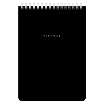 Блокнот А5 146х206 мм, 60 л., гребень, картон, жесткая подложка, клетка, BRAUBERG "Minimal Classic", 116426 за 67 ₽. Блокноты. Доставка по России. Без переплат!