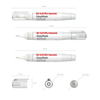 Ручка-корректор ERICH KRAUSE "EasyMask", 7 мл, металлический наконечник, 55989 за 77 ₽. Корректирующие ручки. Доставка по России. Без переплат!