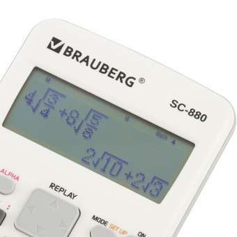 Калькулятор инженерный BRAUBERG SC-880-N, 417 функций, 10+2 разрядов, батарея, БЕЛЫЙ, 250526 за 2 124 ₽. Калькуляторы инженерные. Доставка по России. Без переплат!