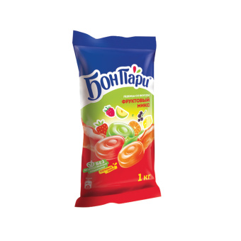 Леденцы БОН ПАРИ "Фруктовый Микс", ассорти 6 вкусов, 1 кг, 11625459 за 659 ₽. Леденцы, карамель и драже. Доставка по России. Без переплат!