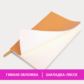 Блокнот А5 (148x218 мм), BRAUBERG "Metropolis Ultra", под кожу, 80 л., резинка, клетка, персиковый, 111022 за 237 ₽. Бизнес-блокноты и бизнес-тетради. Доставка по России. Без переплат!