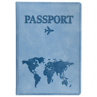 Обложка для паспорта "Passport Map", мягкая экокожа, голубая, STAFF, 238877 за 110 ₽. Обложки для паспорта. Доставка по России. Без переплат!
