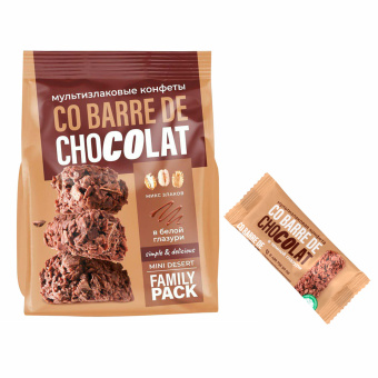 Конфеты мультизлаковые CO BARRE DE CHOCOLAT с темной глазурью, 135 г, УТ-00032333 за 139 ₽. Конфеты фасованные. Доставка по России. Без переплат!