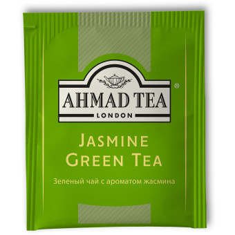 Чай AHMAD (Ахмад) "Jasmine Green Tea" зелёный с жасмином, 100 пакетиков в конвертах по 2 г, 475i-08 за 693 ₽. Чай пакетированный. Доставка по России. Без переплат!
