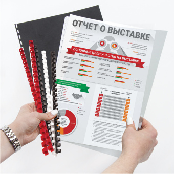Пружины пластиковые для переплета, КОМПЛЕКТ 100 штук, 8 мм (для сшивания 21-40 листов), белые, BRAUBERG, 530810 за 602 ₽. Пружины для переплета. Доставка по России. Без переплат!